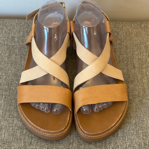 Sorel Roaming Criss Cross Platform sandals Brown Size 9 - Picture 2 of 9